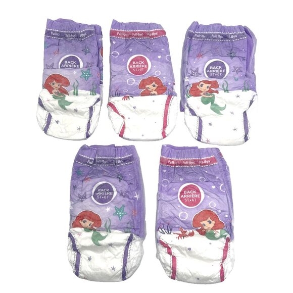 5 Huggies Pull-ups 5t-6t, 46-60 Lbs, Made to Fit a 32 " Waist Disney Princess - Picture 2 of 6